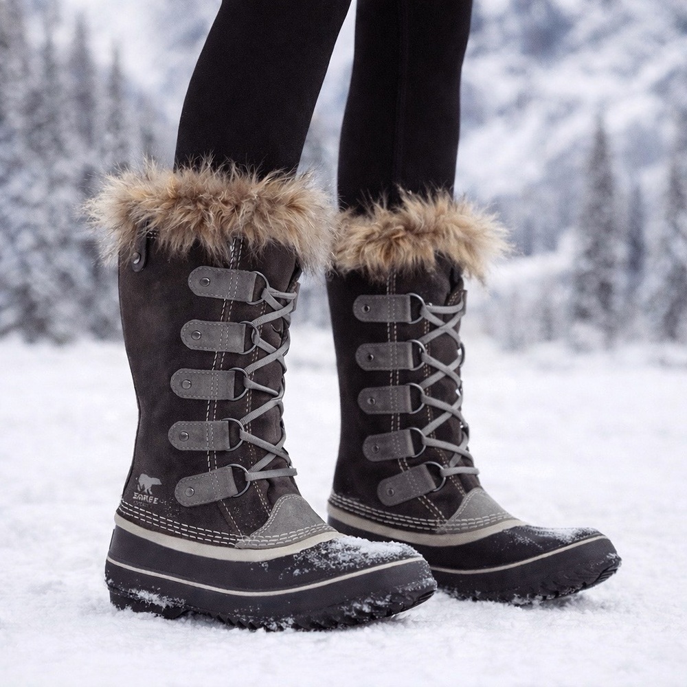 SOREL Joan of Arctic Suede Winter Snow Boots in Quarry Grey 6 - Picture 13 of 13